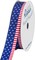 Satin Stars and Stripes Patriotic Craft Ribbon, Navy/White/Red,Use for Memorial Day, Veterans Day, 4th of July, President's Day, USA Decorations